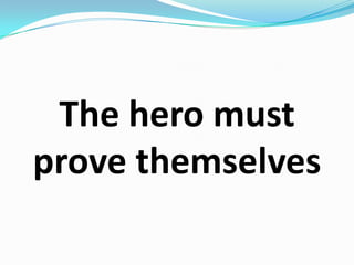 The hero must prove themselves