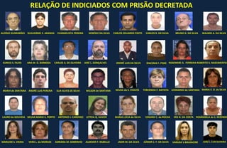 IRACEMA F. PISKEJOSÉ L. GONÇALVES ROSEMERE A. FERREIRA
GUILHERME E. ARANHA EVANGELISTA PEREIRA
ANDRÉ LUIS DA SILVA
ALOÍSIO GUIMARÃES GENÉSIO DA SILVA CARLOS EDUARDO PINTO CARLOS R. DA SILVA BRUNO G. DA SILVA WALMIR A. DA SILVA
EURICO S. FILHO CARLOS A. DE OLIVEIRAANA M. G. BARBOSA ROBERTO S. NASCIMENTO
MARIA de SANTANA ANDRÉ LUIS PEREIRA ELIA ALVES DE SILVA WILSON de SANTANA NEUSA da S. CHAVES
RELAÇÃO DE INDICIADOS COM PRISÃO DECRETADA
TEREZINHA F. BATISTA LEONARDO de SANTANA MARIA E. D. da SILVA
LAURO de GOUVEIA NEUSA MARIA S. PORTO ANTONIO J. CARDOSO LETÍCIA Q. XAVIER MARIA LÚCIA da SILVA EDGARD C. da ROCHA IRIS N. DA COSTA ROSÂNGELA de S. REZENDE
MARLENE S. VIEIRA VERA L. da MORAES ADRIANA M. SOBRINHO ALDEMIR P. RABELLO JADIR M. DA SILVA JÚNIOR C. F. DA SILVA VANUZA V.BALDACINE JOÃO L. S DE OLIVEIRA
 