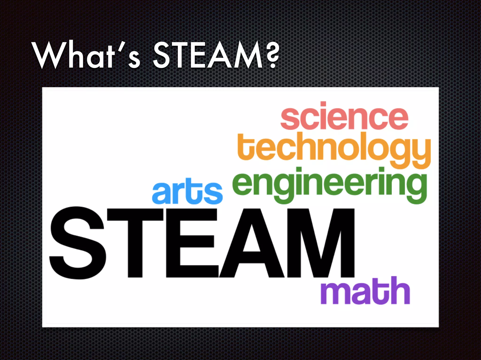 What’s STEAM? 
 
