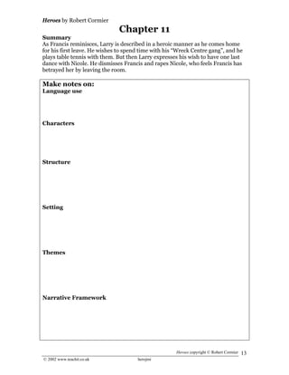 Heroes Revision Booklet