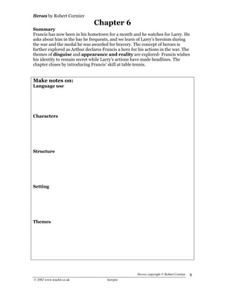 Heroes Revision Booklet