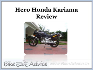Hero Honda Karizma Review 