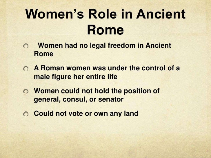 the role that women played in ancient rome the role that women played in ancient rome