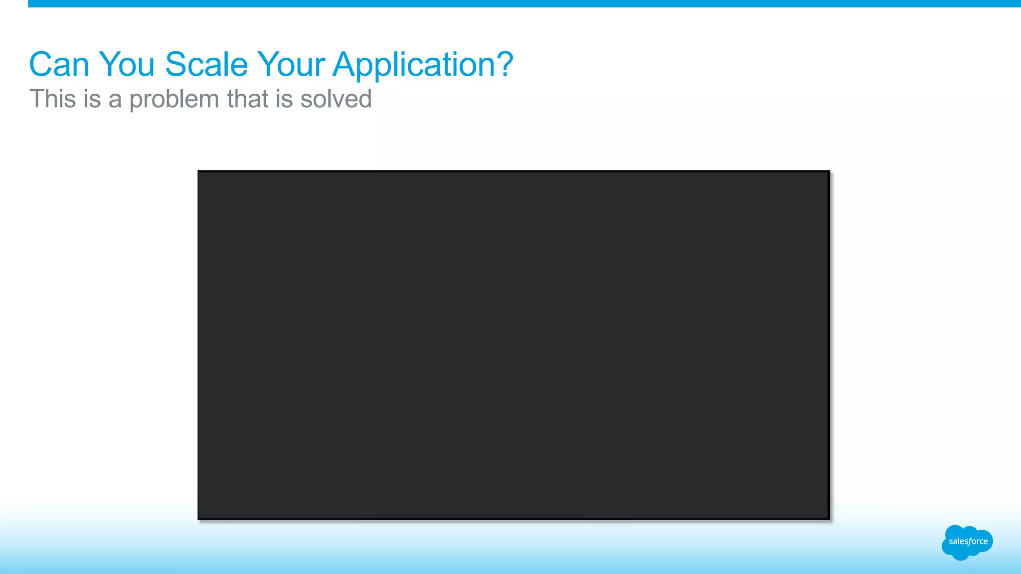 Can You Scale Your Application? 
This is a problem that is solved 
 
