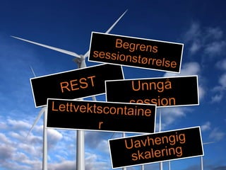 Begrenssessionst?rrelseRESTUnng? sessionLettvektscontainerUavhengigskalering