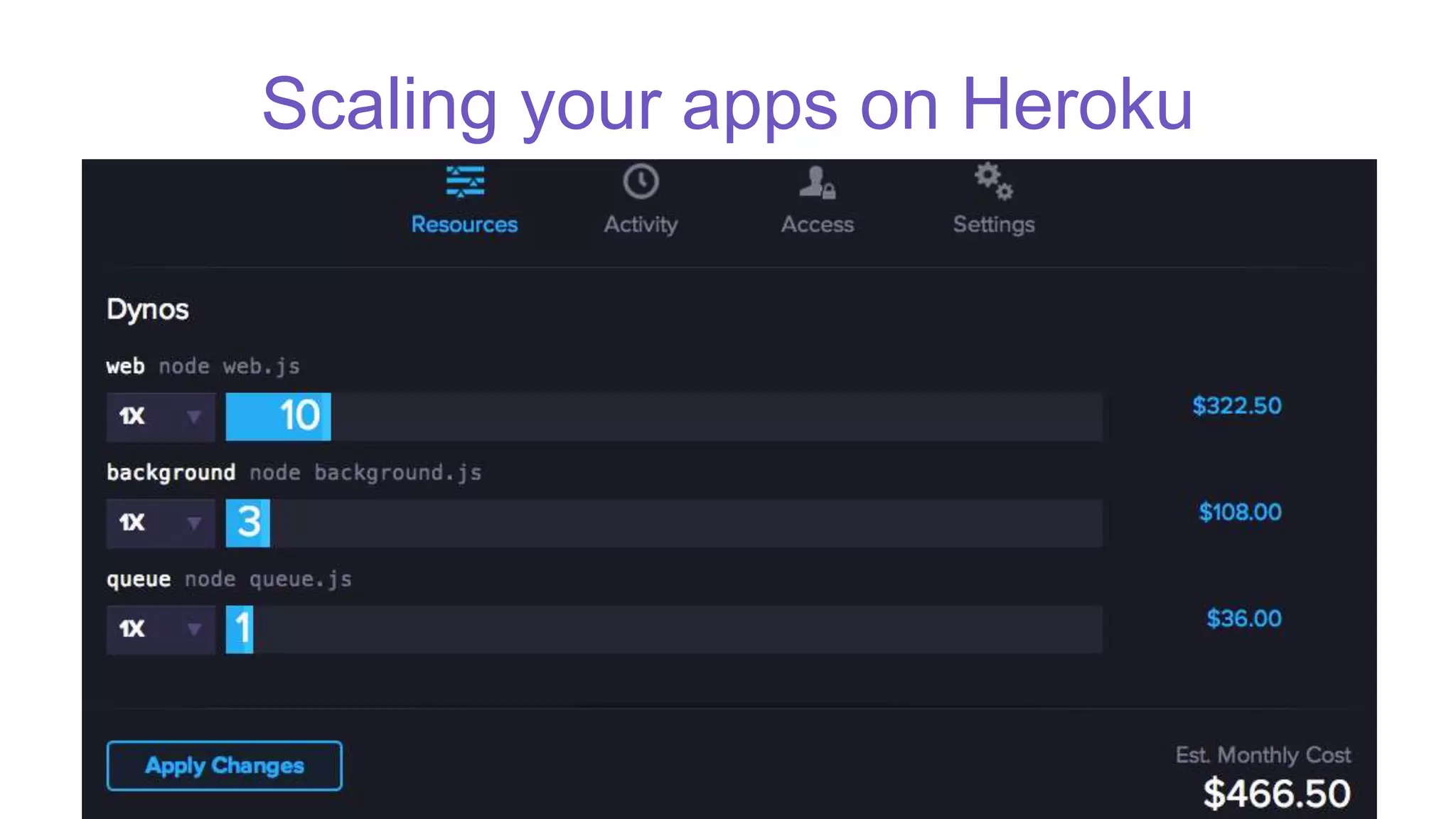Scaling your apps on Heroku
 