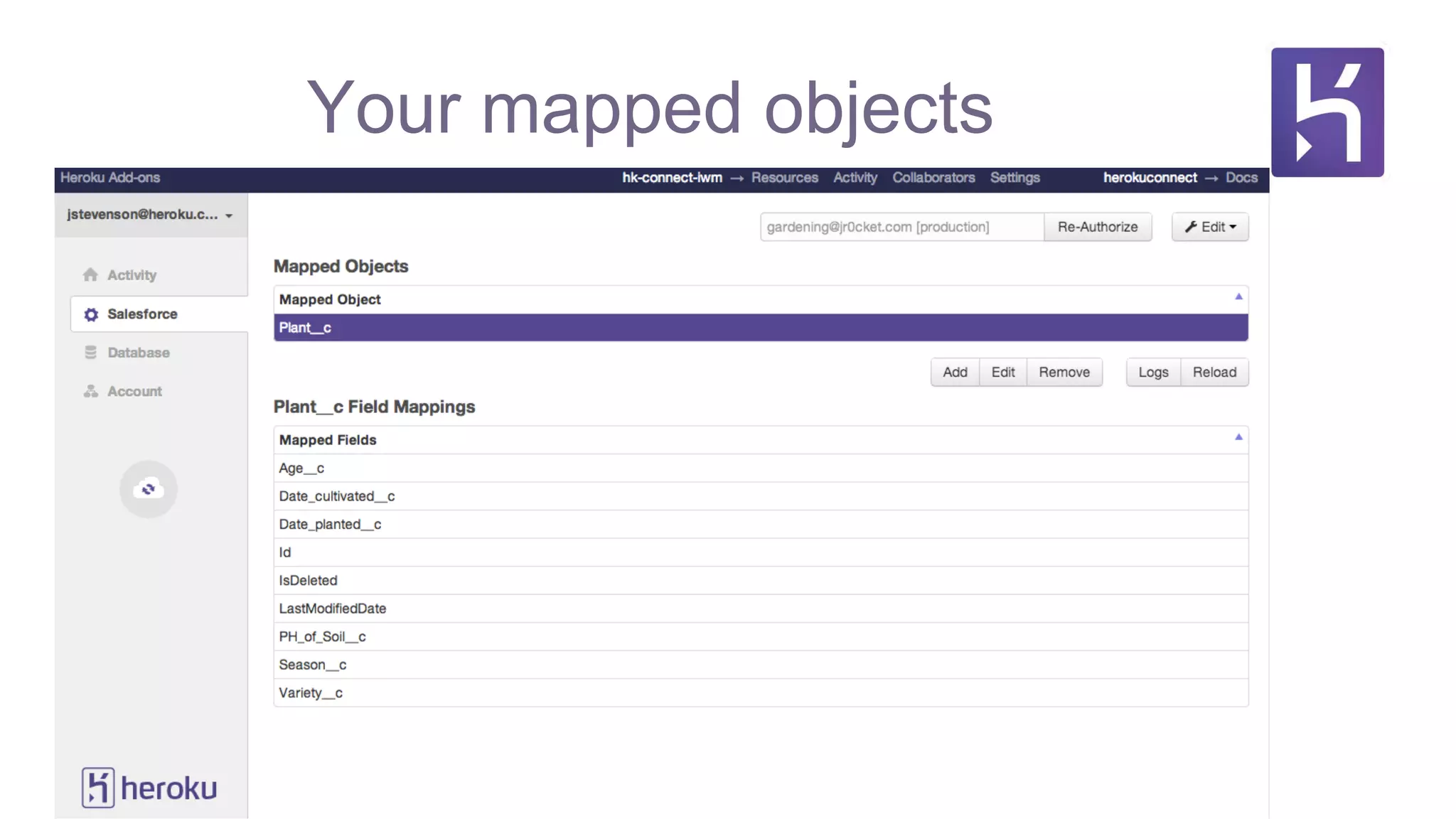 Your mapped objects
 