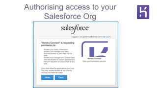 Authorising access to your
Salesforce Org
 