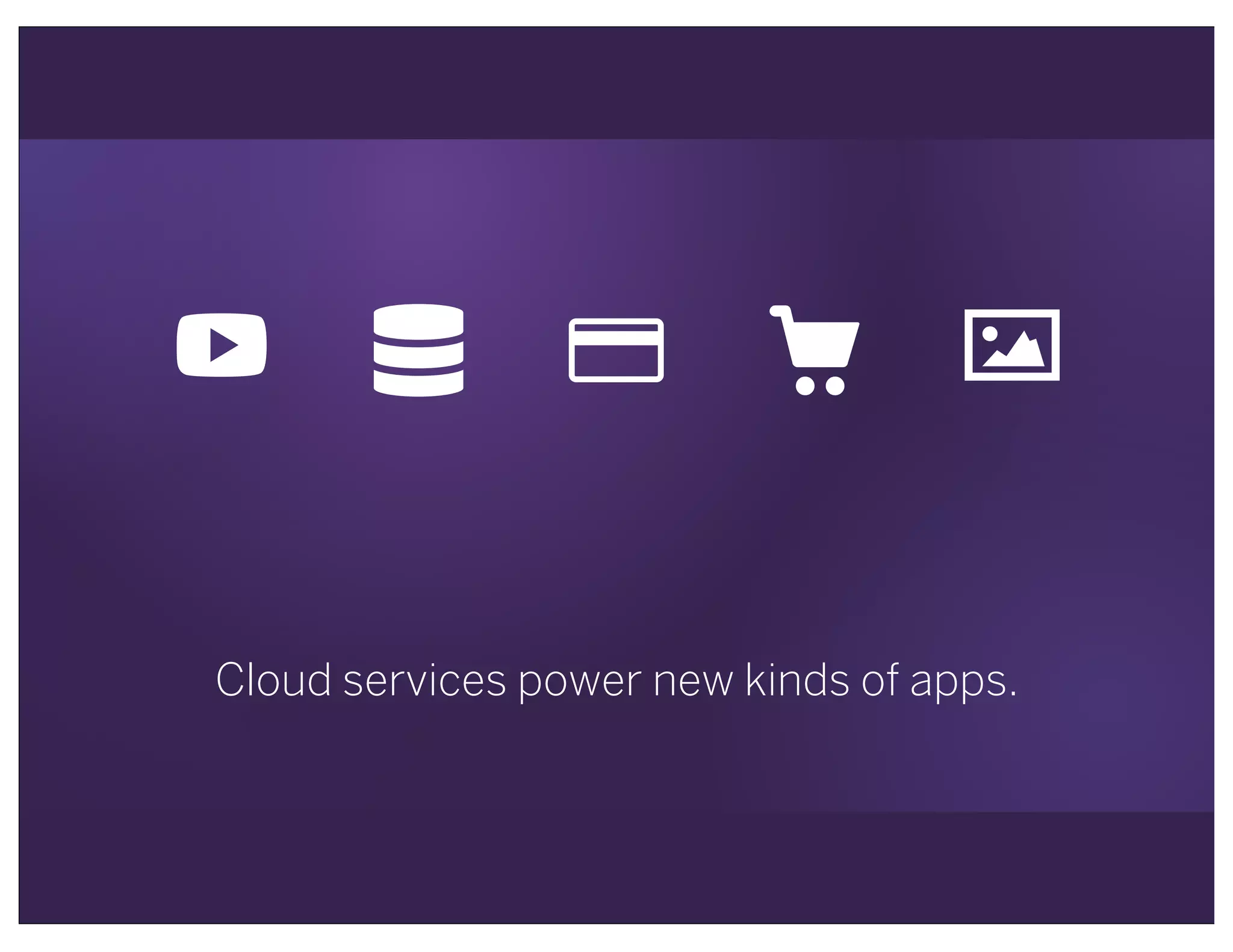 Cloud services power new kinds of apps.
% &' ()
 