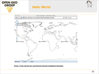 Hello World
http://lib.heron-mc.org/heron/latest/examples/minimal
33
 