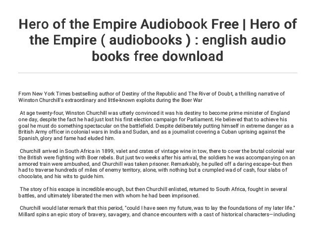 Hero Of The Empire Audiobook Free Hero Of The Empire Audiobooks