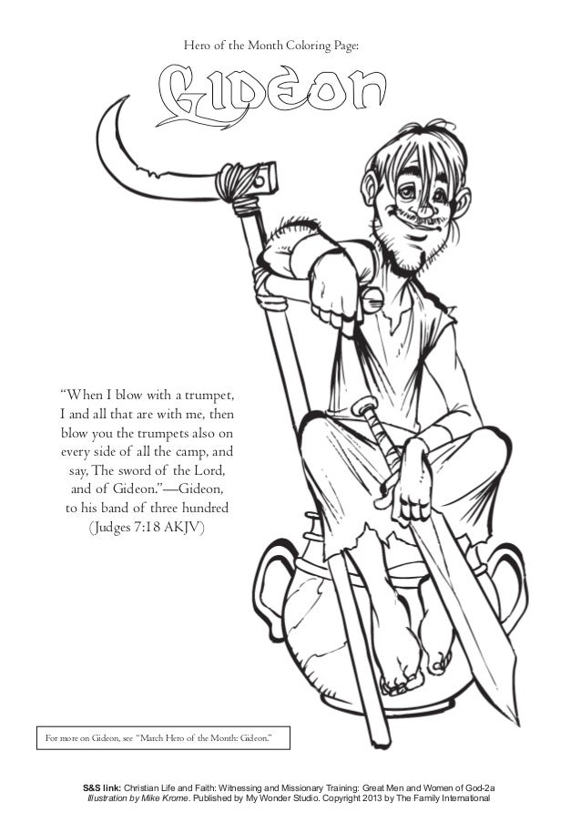 Download Hero of the Month- coloring page_Gideon