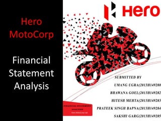 Hero
MotoCorp
Financial
Statement
Analysis

 