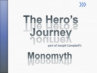 The Hero’s Journey part of Joseph Campbell’s  Monomyth 