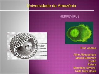 Universidade da Amazônia Prof. Andrea Aline Albuquerque Marcia Beckman Evelin Raissa Maurilena Silveira  Talita Silva Costa 