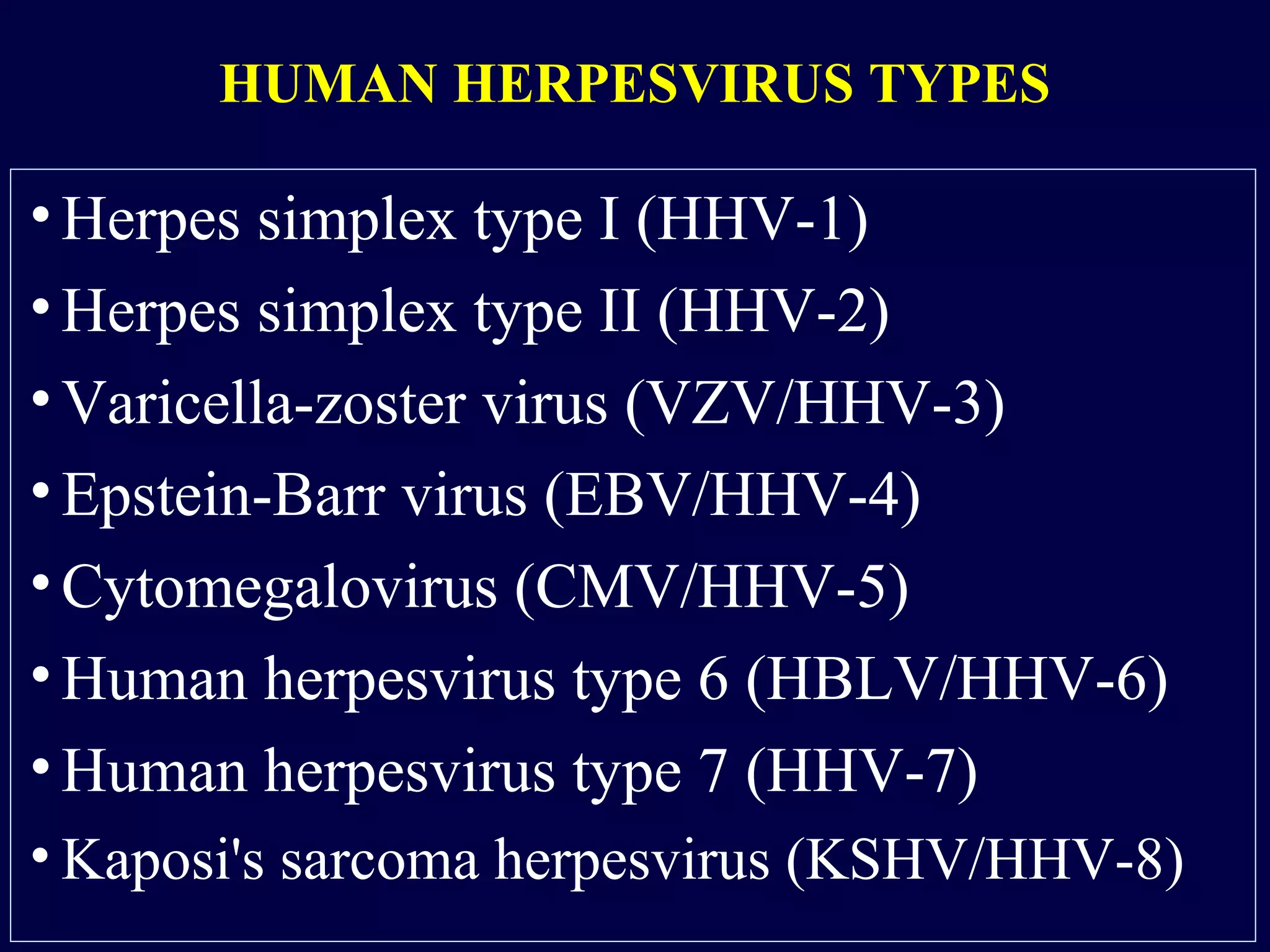 Human Herpesviruses INFECTIOUS MONONUCLEOSIS 2016 | PPT 