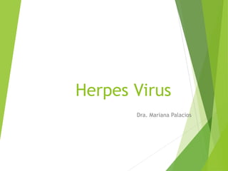 Herpes Virus
Dra. Mariana Palacios
 