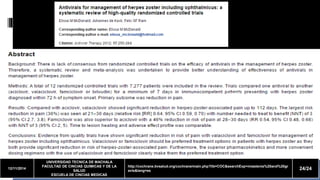 ensayos 
12/11/2014 
UNIVERSIDAD TECNICA DE MACHALA 
FACULTAD DE CINCIAS QUIMICAS Y DE LA 
SALUD 
ESCUELA DE CINCIAS MEDICAS 
http://cochrane.bvsalud.org/cochrane/main.php?lib=COC&searchExp=miastenia%20and%20gr 
avis&lang=es 24/24 
 