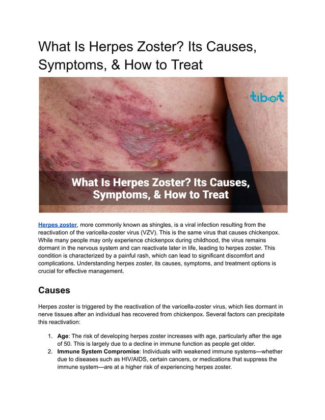 Diffuse Zoster What Is Herpes Zoster? Its Causes, Symptoms, & How to Treat | PDF