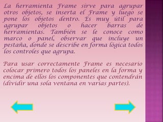 Herramienta frame en visual basic | PPTX