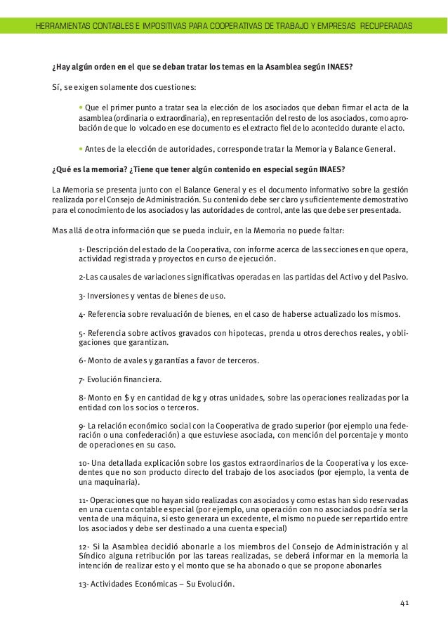 Herramientas Contables Para Cooperativas Y Empresas Recuperadas