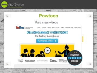 Powtoon
marketing para un mundo digital
Para crear vídeos
@mariabretong
 
