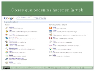 Cosas que podemos hacer en la web 