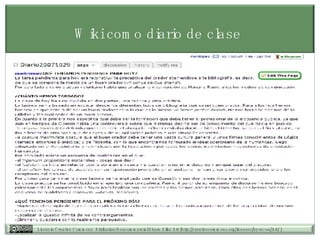 Wiki como diario de clase  