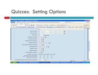 Quizzes: Setting Options
 