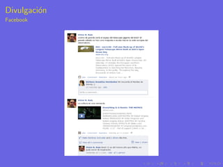 Divulgaci´n
         o
Facebook
 