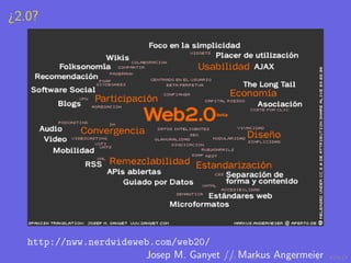 ¿2.0?




   http://nww.nerdwideweb.com/web20/
                        Josep M. Ganyet // Markus Angermeier
 