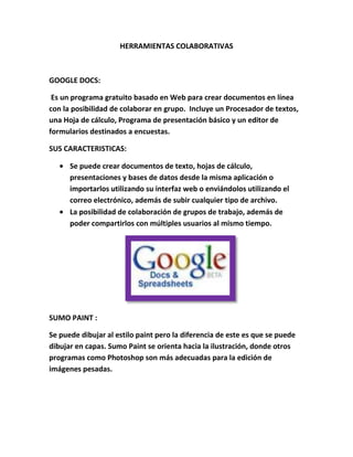 Herramientas colaborativas