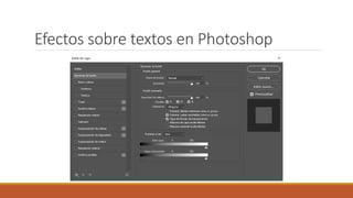 Efectos sobre textos en Photoshop
 
