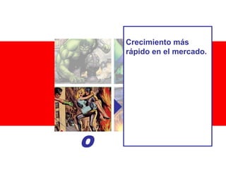 Crecimiento más
rápido en el mercado.

O

 