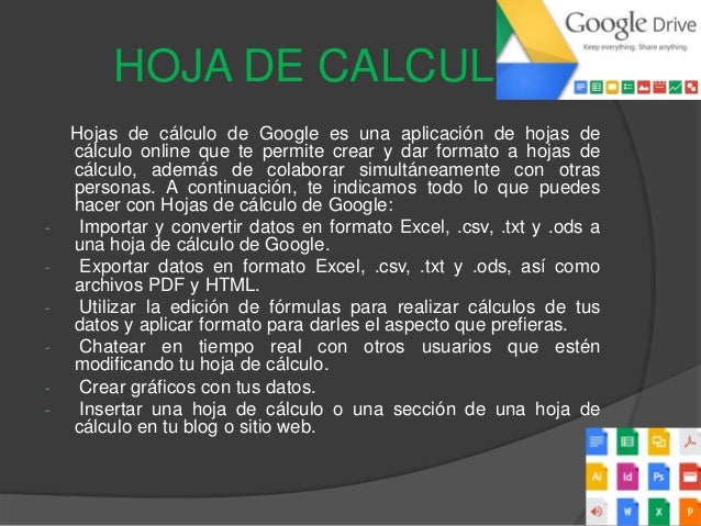 Herramientas de google drive