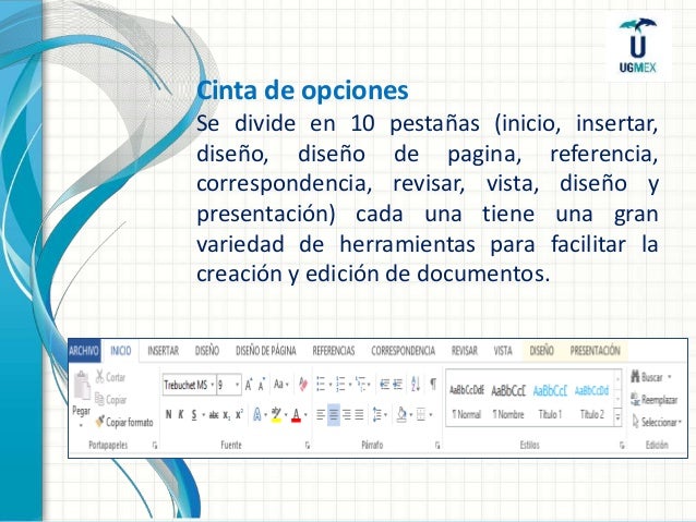 Herramientas de inicio de word