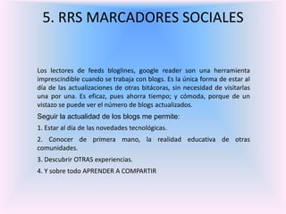 5. RRS MARCADORES SOCIALES