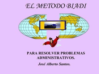 EL METODO BIADI
PARA RESOLVER PROBLEMAS
ADMINISTRATIVOS.
José Alberto Santos.
 
