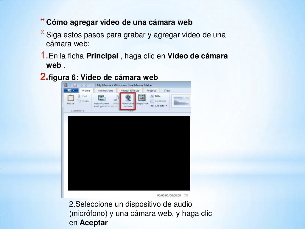 Herramientas de movie maker