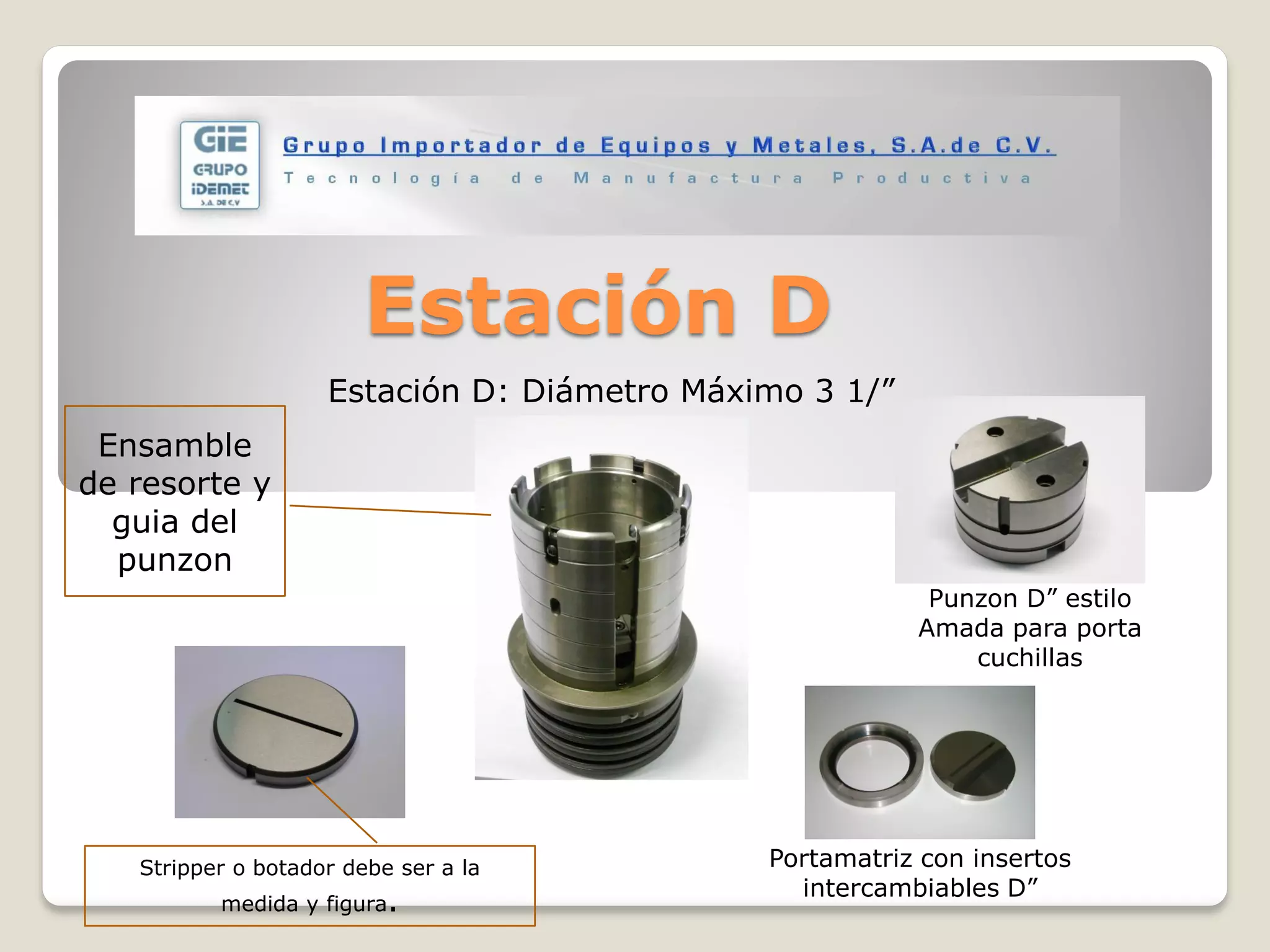 Análisis de punzones de la Punzonadora de Torreta Vs Boschert | PPT