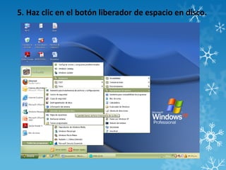 5. Haz clic en el botón liberador de espacio en disco.
 