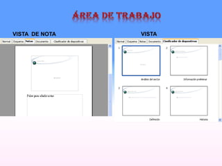 VISTA DE NOTA VISTA
CLASIFICADORA
 