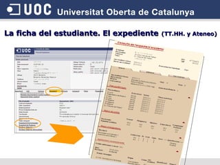 La ficha del estudiante. El expediente   (TT.HH. y Ateneo) 
