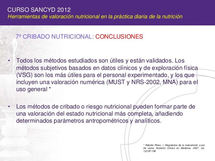 Herramientas de valoración nutricional en la práctica diaria de la nu… Herramientas de valoración nutricional en la práctica diaria de la nu…