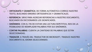 Herramientas de word y sus funciones | PPTX