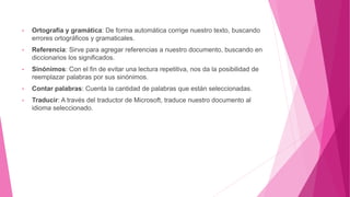 Herramientas de word y sus funciones | PPTX