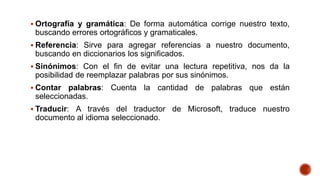 Herramientas de word y sus funciones | PPTX