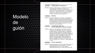 Modelo
de
guión
 
