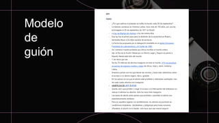 Modelo
de
guión
 