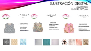 ILUSTRACIÓN DIGITAL
(ILLUSTRATOR)
MARCA DE ROPA AQUA
 